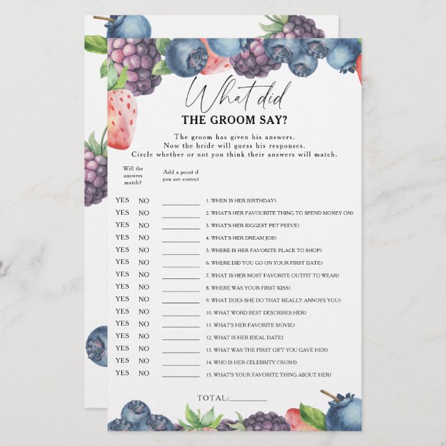 Sötbär - Vad sa brudgummen möhippa? (Fram/baksida)