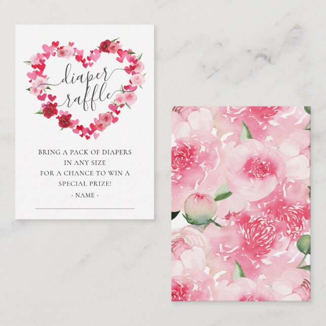 Sötbarnshusare Diaper Raffle-hölje Tilläggskort (Fram/baksida)