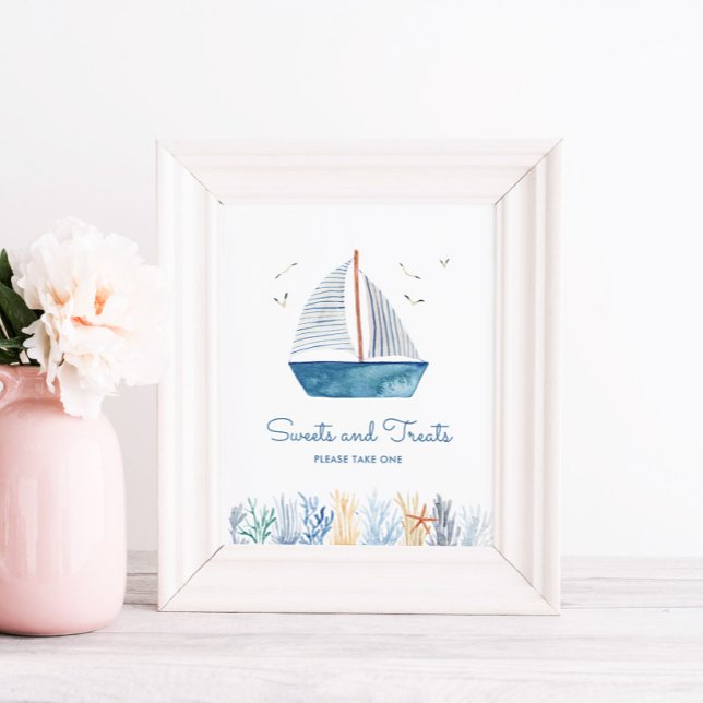 Sötbåtens nautisk babyskylt poster (Skapare uppladdad)