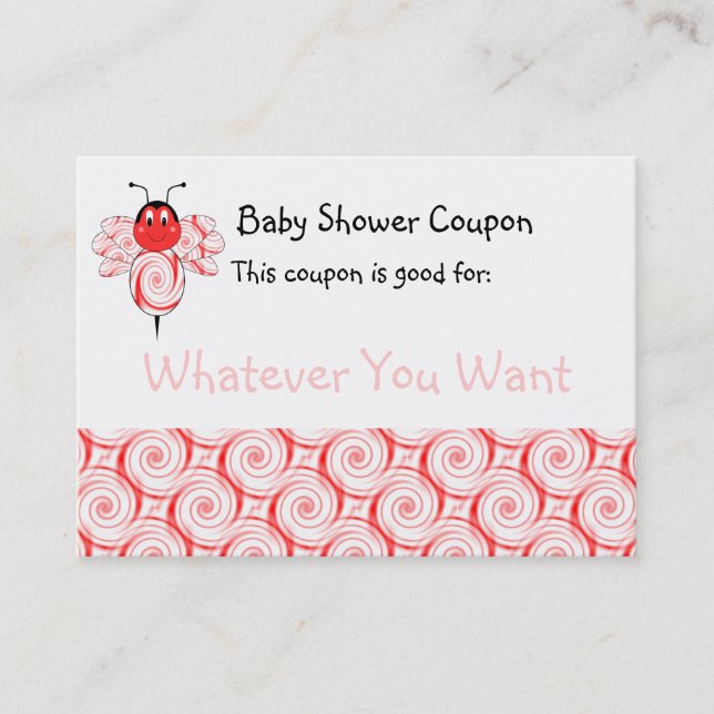 SötBee Humla Baby Shower Coupon Rabattkort (Framsida)