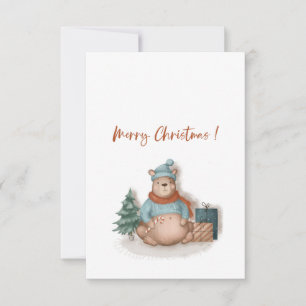 Sötbjörn god jul och gott nytt år tack kort