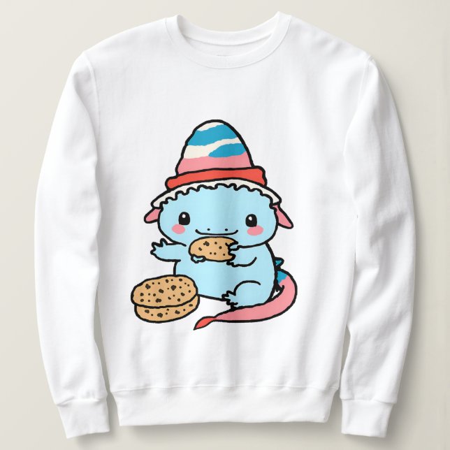 Sötblå axolotls christmas t shirt (Design framsida)
