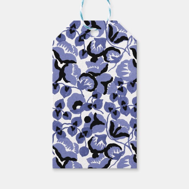 Sötblomma (Periwinkle) Finkonst Presentetikett (Framsidan)