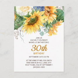 Sötblommor Eucalyptus 30års födelsedag Vykort