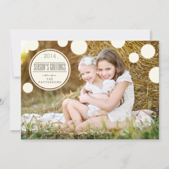 Sötbötkort för hörselsäsongens hälsningar julkort (Framsida)