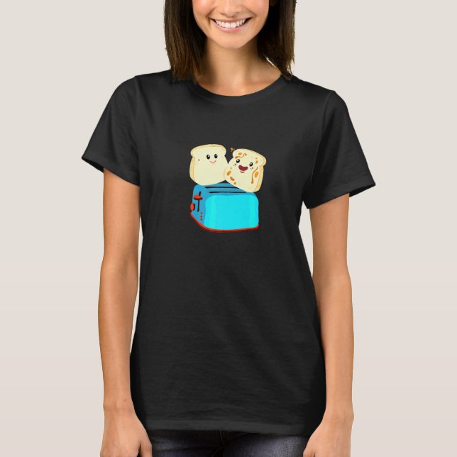 Sötbrödsrost med infall på morgonen för t shirt (Framsida)