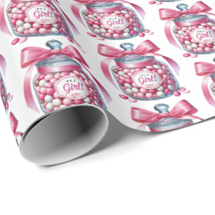Sötburna flickor, godis, babydusch presentpapper