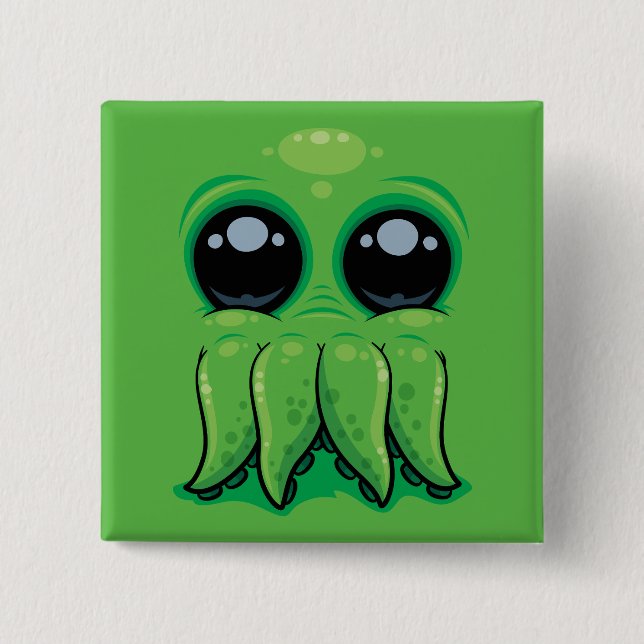 Sötcthulhu Sött Cthulhu Ansikte Knapp (Framsida)