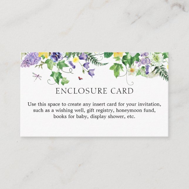 Sötdils- och blomsterförslutningskort tilläggskort (Framsida)