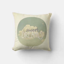 Sötdrömmar blå himmel citat vid kudden för hemskug kudde