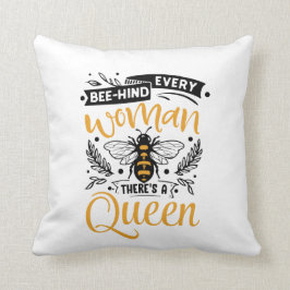 Sötdrottbee älskare ord art kudde