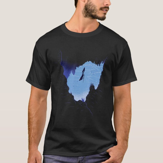 Sötdykning under vatten i havets apné och frigång t shirt (Framsida)