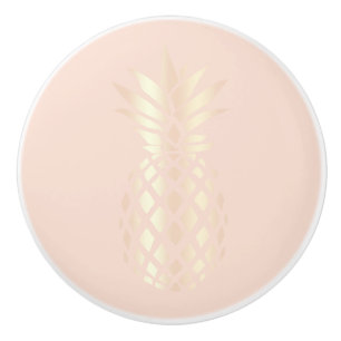Söten förkopprar rosa guld- ananas & rodnadrosor knopp