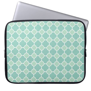 Söten görar grön det Quatrefoil mönster Laptop Sleeve