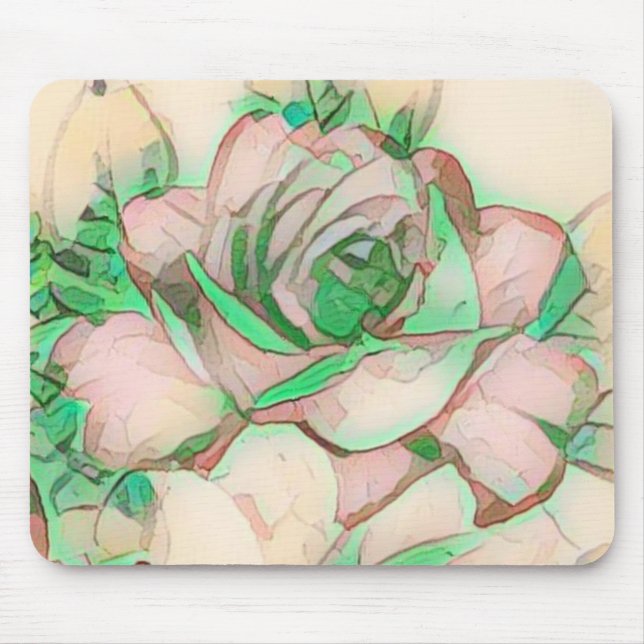 Söten rodnar ljust och luftigt modernt musmatta (Framsidan)