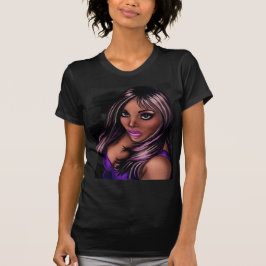 Söten svärtar flickan t-shirt
