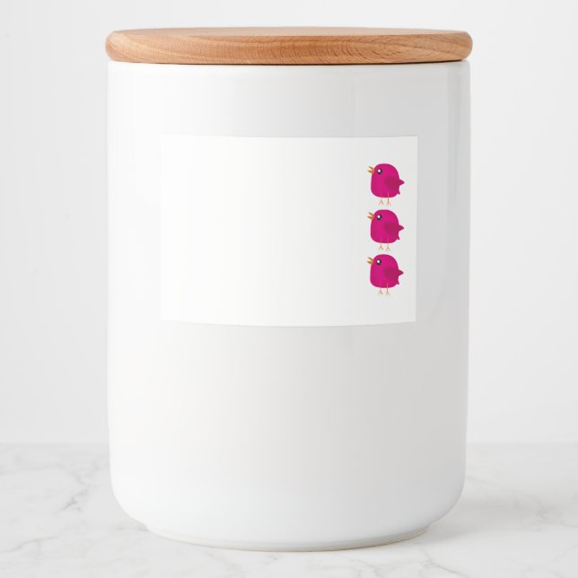 Sötfågel Mat Etiketter (Framsida)