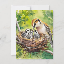 Sötfågelsnitts målning vykort