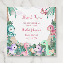 Sötfärgad cute Dinosaur Girl Baby Shower