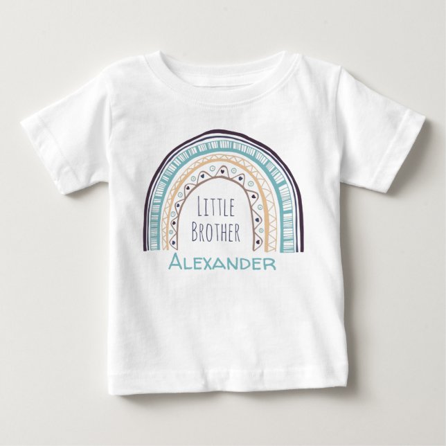 Sötfärgad regnbågslillebror t shirt (Framsida)