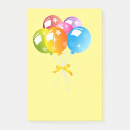 sötfärgadballonger post-it block