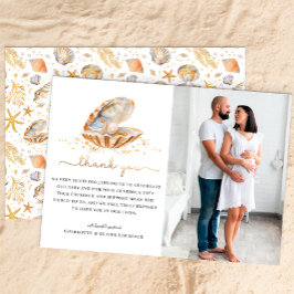 Sötfärgat Ocean Little Pearl Photo Shower Card Inbjudningar