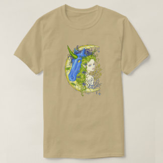 Sötflicka och Unicorn teckning T Shirt