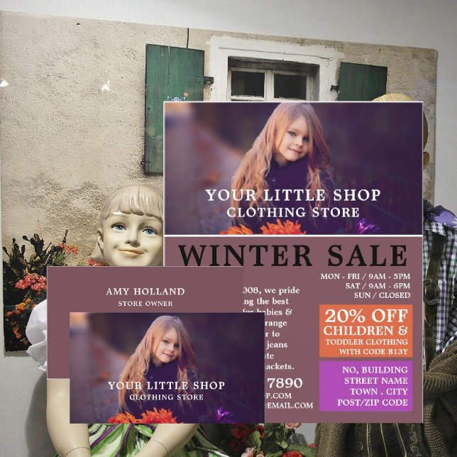 Sötflicka, reklam för barnkläder reklamblad (Skapare uppladdad)