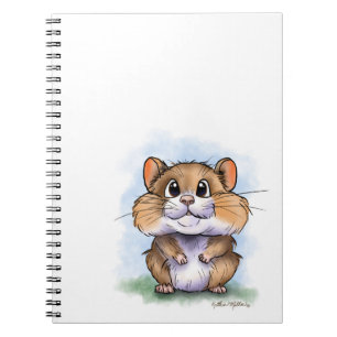 SötFluffig Hamster Tecknad Film Anteckningsbok