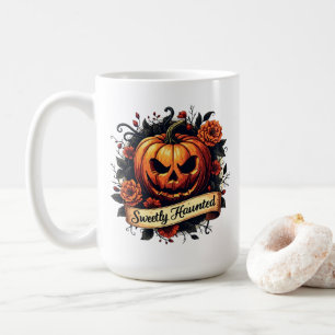 Sötflytande Bindad Vintage Pumpkin Blommigt Hall Kaffemugg