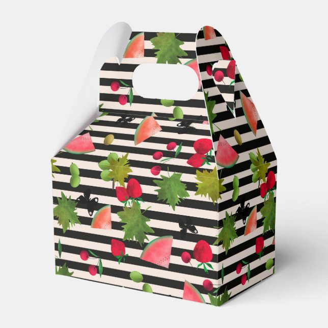 Sötfria färsk frukt Berries Vattenfärgad Tecknad C Presentaskar (Framsidan Sidan)