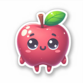 Sötfrukt, kawaii-äpple klistermärken