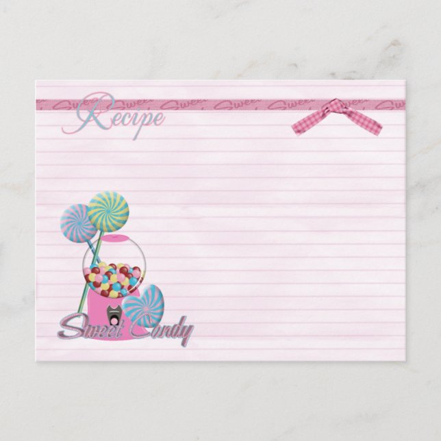 Sötgodis recept vykort (Framsida)
