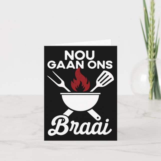Soth African Bbq Nou Gaan Ons Braai South Afrika Kort (Framsida)