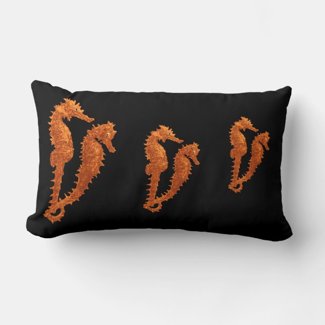 Söthästarnas död (Orange) Lumbarkudde (Framsida)