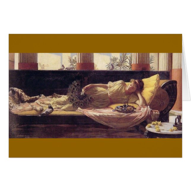 Söthet att göra ingenting (Dolce far Niente) Hälsningskort (Framsidan Horizontal)