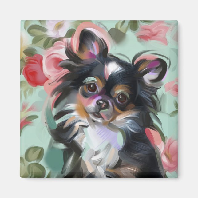 "Söthet" Chihuahua hund art magnet (Framsidan)