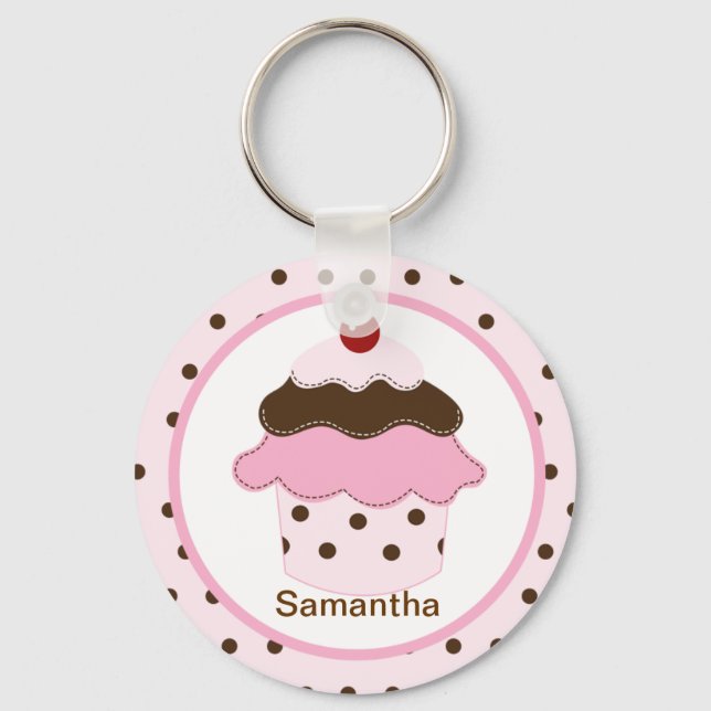 Söthet Lil Cupkaka ANPASSADE KEYCHAIN Nyckelring (Framsida)