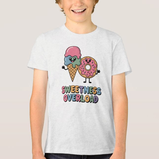 Söthet Överbelastning | Donut & Ice Cream Kids T Shirt (Framsida)