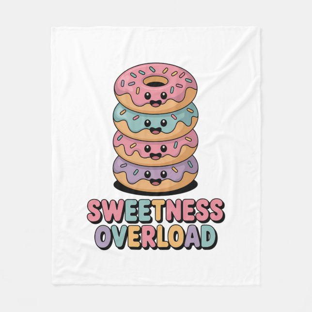 Söthet Överbelastning | Donut Kids Fleecefilt (Framsidan)