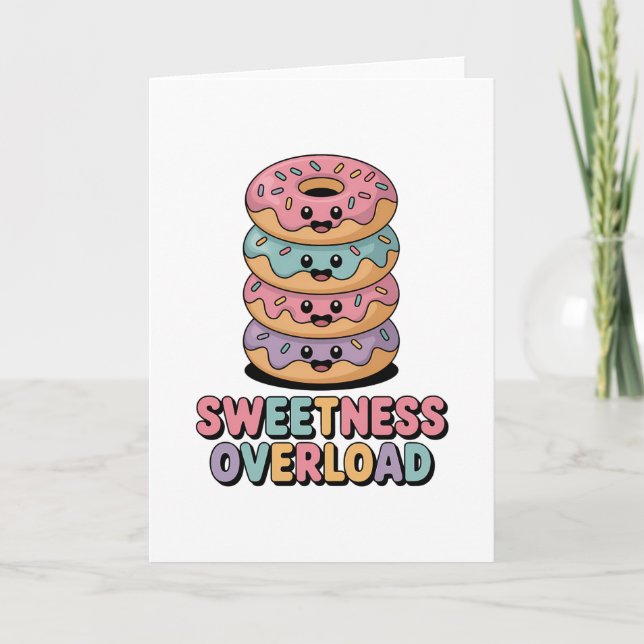 Söthet Överbelastning | Donut Kids Kort (Framsida)
