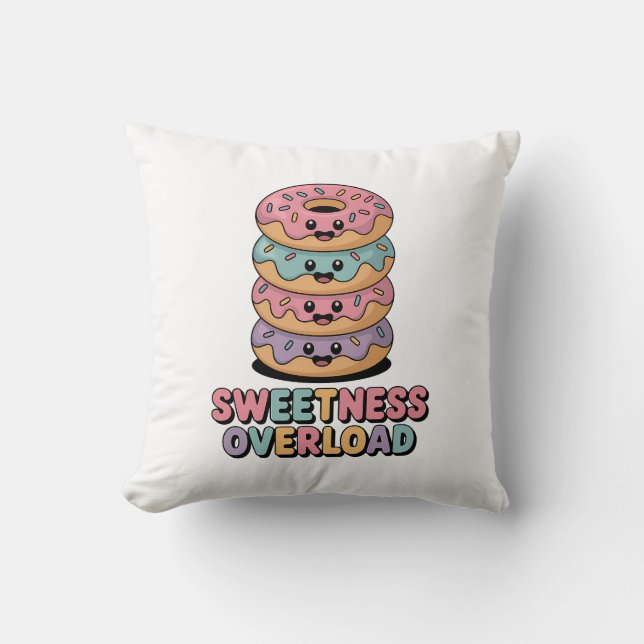 Söthet Överbelastning | Donut Kids Kudde (Framsida)