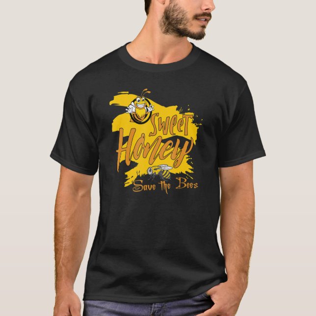 Söthonung Spara Bieshonung Maker Biodling T Shirt (Framsida)