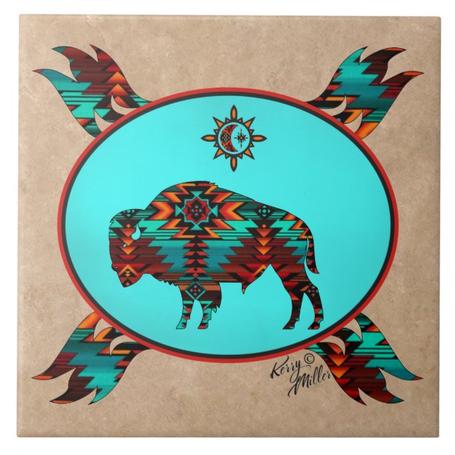 Söthwest Buffalo Ceramic Tile Kakelplatta (Framsidan)
