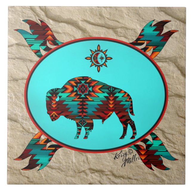 Söthwest Buffalo Ceramic Tile Kakelplatta (Framsidan)