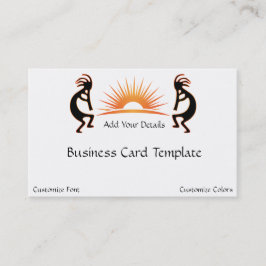 Söthwest Colorful Logotyp Kokopelli Affärskort Visitkort