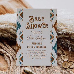 Söthwest Cowgirl Baby Shower-inbjudan Inbjudningar