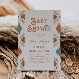 Söthwest Cowgirl Baby Shower-inbjudan Inbjudningar