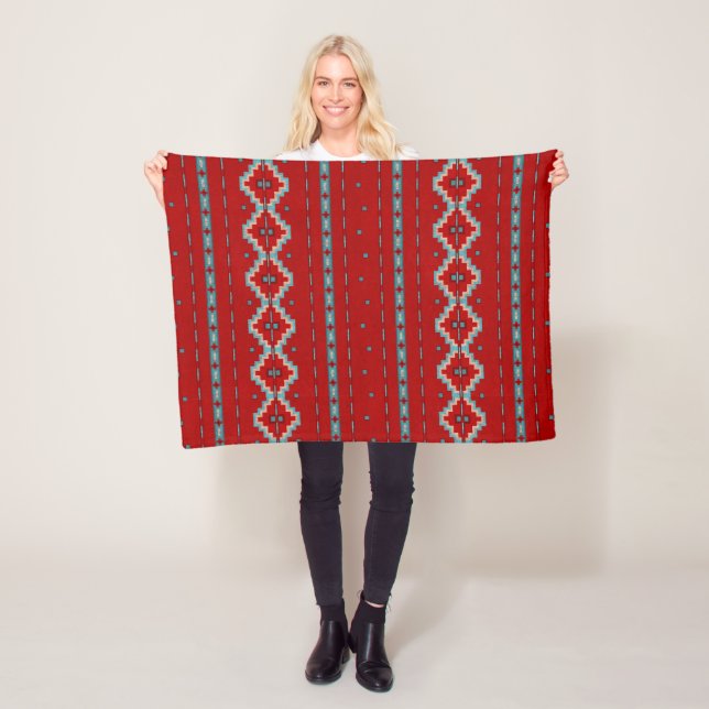 Söthwest Mesas Red & Turcos Small Fleecefilt (På plats)