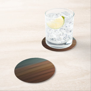 Söthwest Paskriden Desert Faux Wood Underlägg Papper Rund